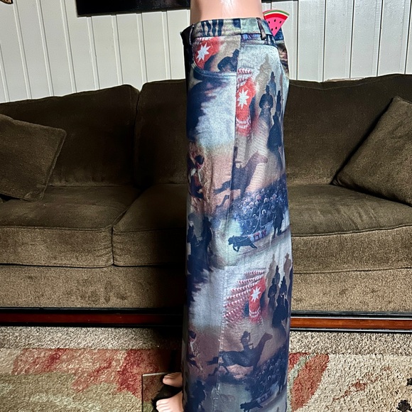 Equestrian Design • Small • Cowboy • Western • Indian • Blue/Black/ Red • Skirt - Picture 4 of 16